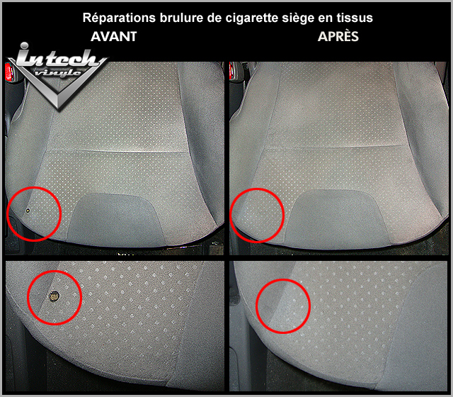 Comment réparer les brulures de cigarette sur le siège d'une voiture
